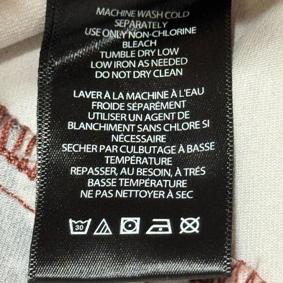 BDG Women's Printed Ruched V-front Flare Jean Low Rise Zip Closure Beige 26 - Picture 9 of 12